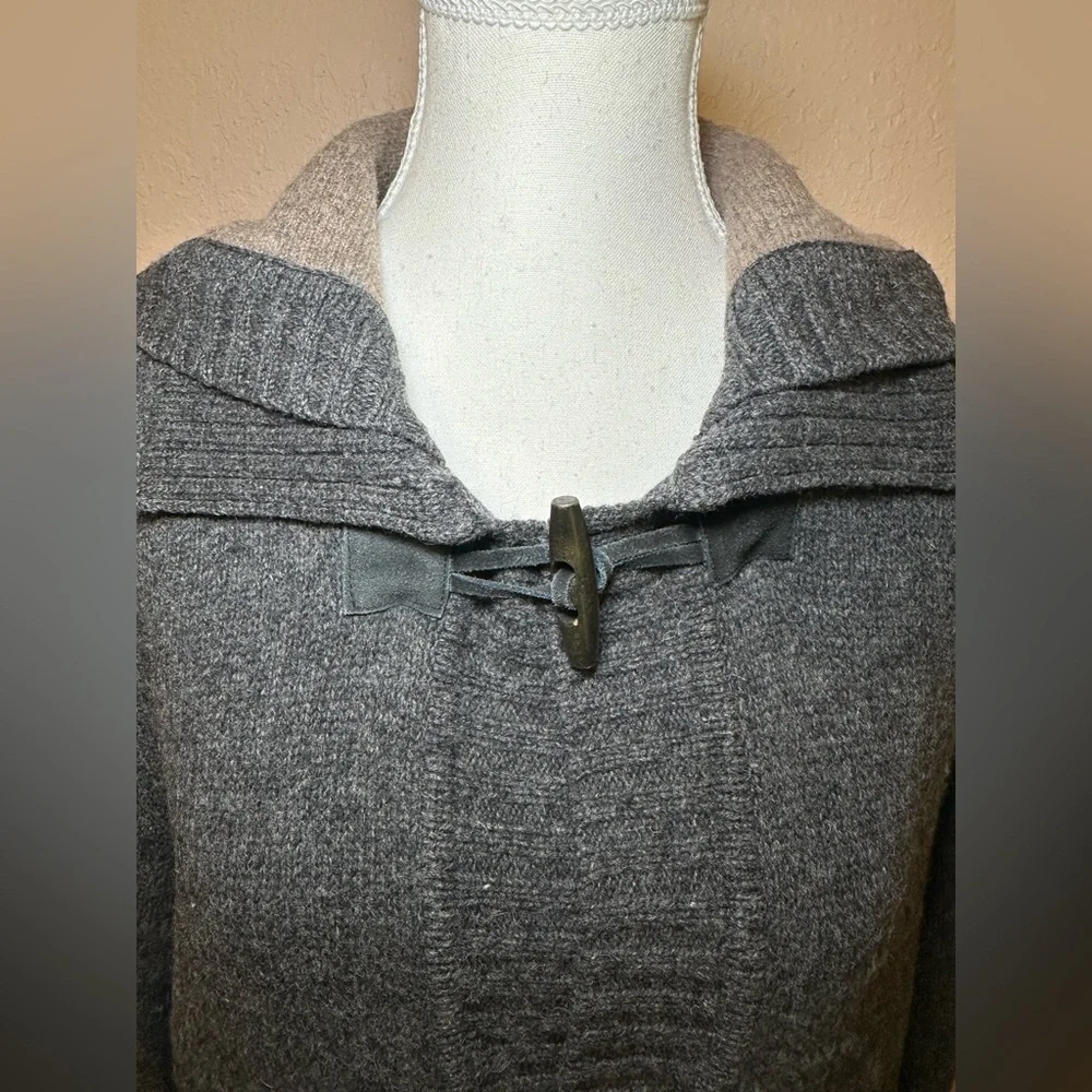 Fishermen Out of Ireland wool sweater grey gray longline chunky knit heavy thick